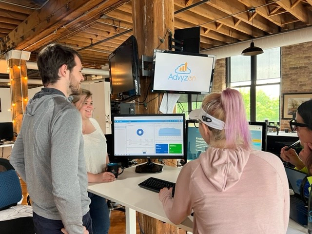 Advyzon Careers 10 Advyzon employees testing out new features.