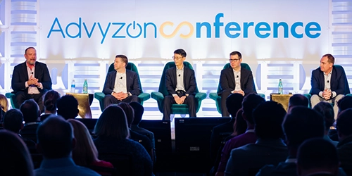 Home 11 Advyzon's leadership team speaking on a panel at the 2024 Advyzon Conference.
